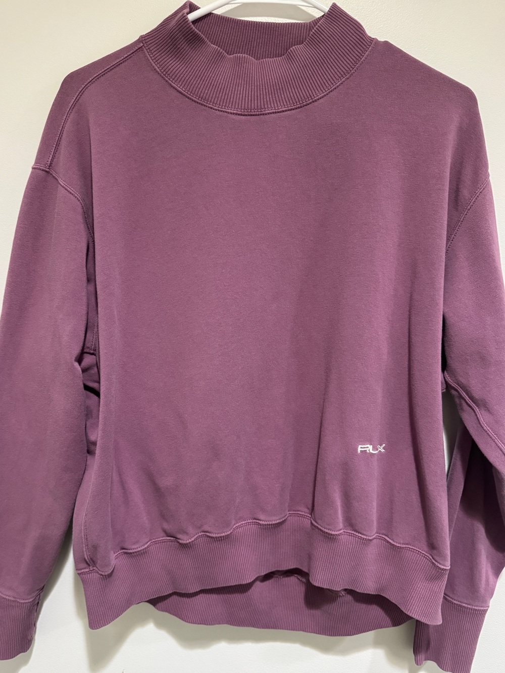 RLX Ralph Lauren Embroidered-Logo Mock Neck Pullover - Thumbhole Cuffs